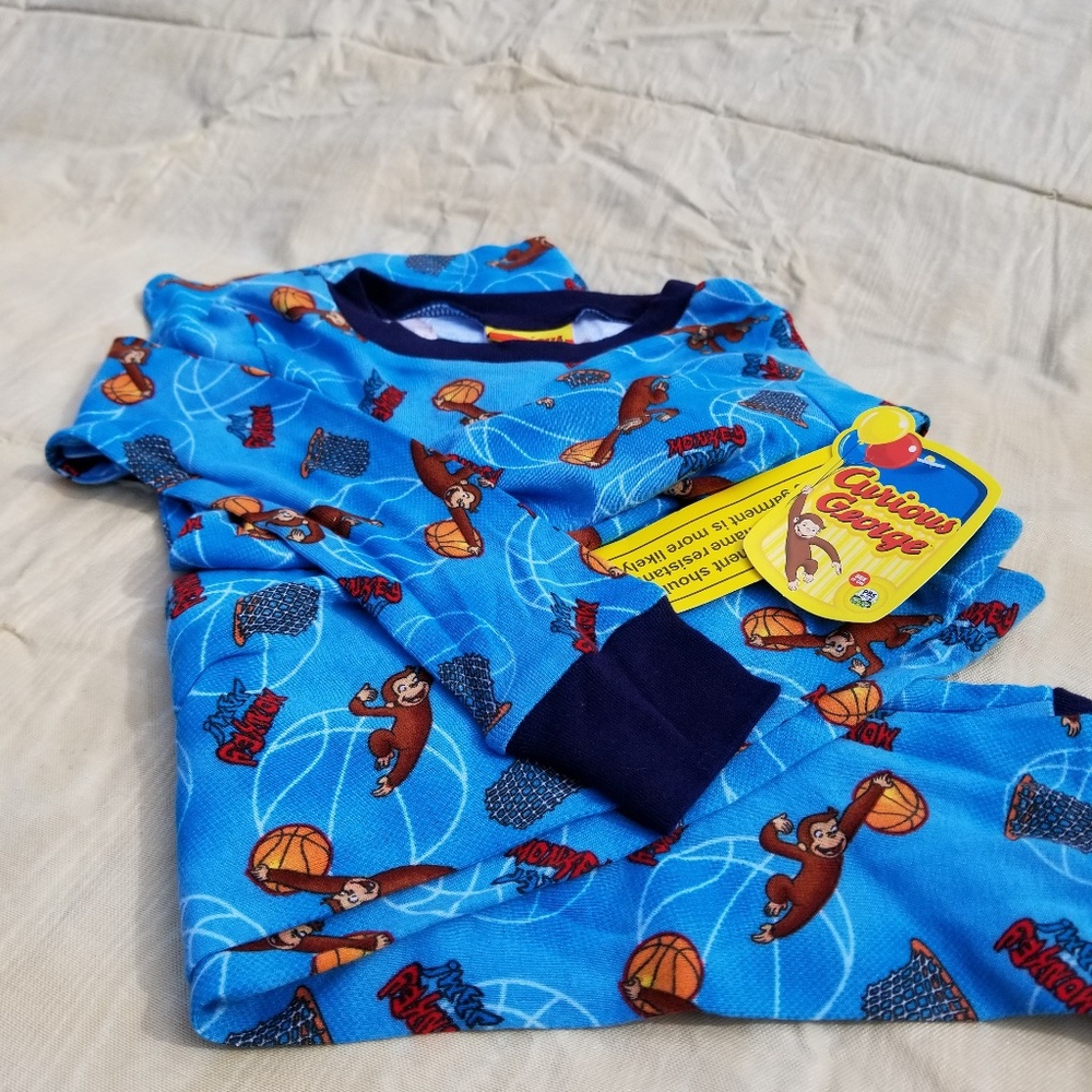 Curious George 2 piece pajamas size 4